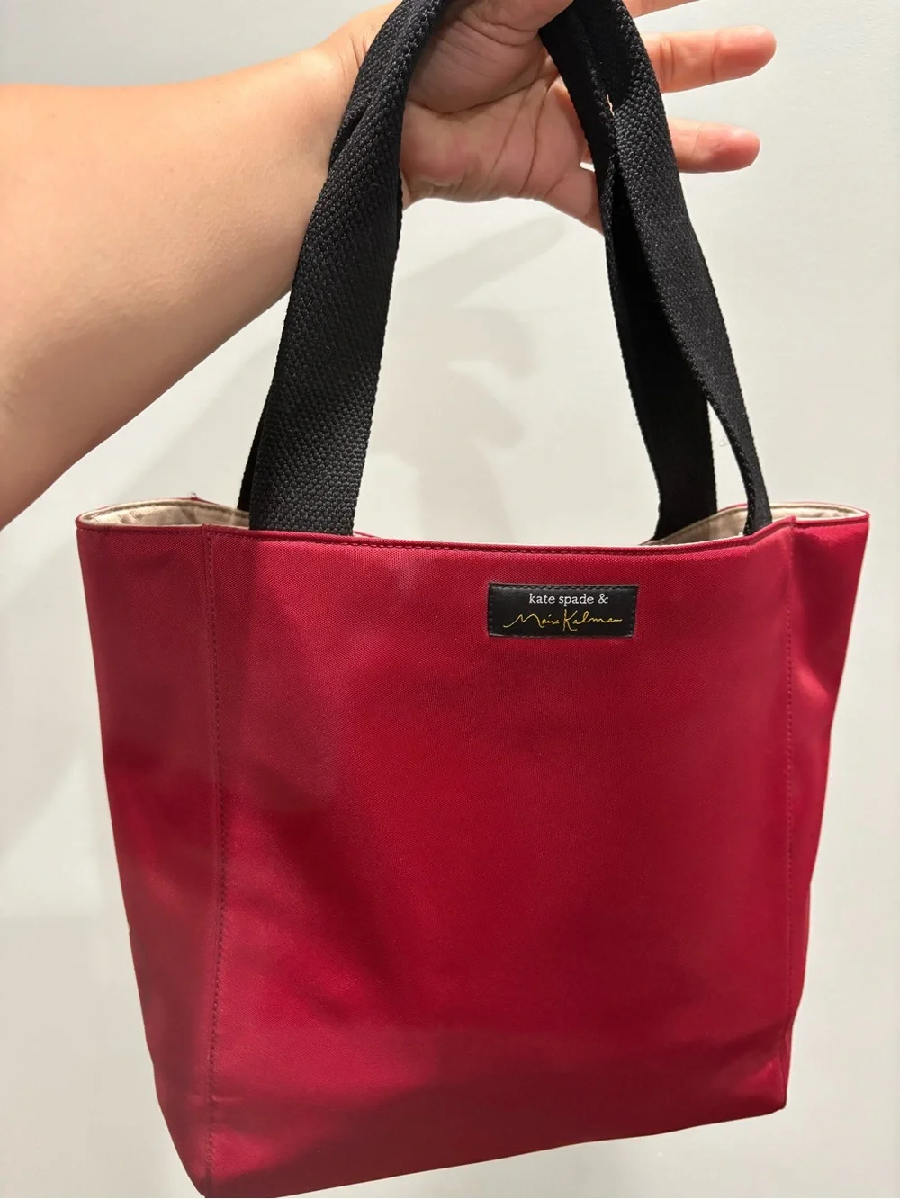 Kate Spade Maira Kalman Tote Handbag Red Darling Dog Canvas Zip Purse Medium - Picture 3 of 7